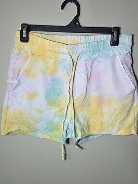 KUT From The Kloth Women’s XS Tie Dye Drawstring Sweat Shorts Pastel